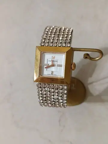 Swarovski 골드 크리스탈 손목시계