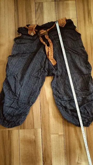 다크 블루 사루엘 팬츠 코튼