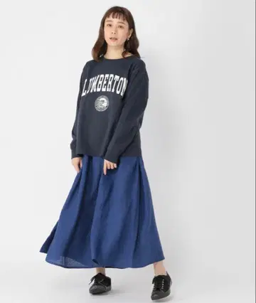 스튜디오 클립 린넨 100% 턱 플레어 스커트