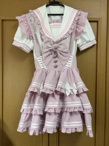 To Alice 마린 아이돌 시리즈 핑크 상의 스커트 반팔