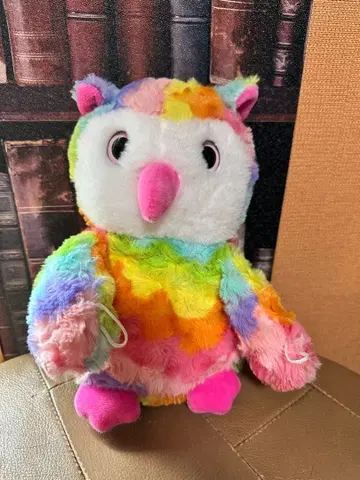 컬러풀 올빼미 봉제 인형 중형