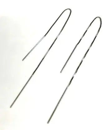 K14WG 베네치안 체인 롱 귀걸이