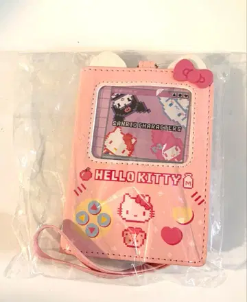 새상품 산리오 헬로키티 클리어 창문 포함 릴 패스 케이스 핑크