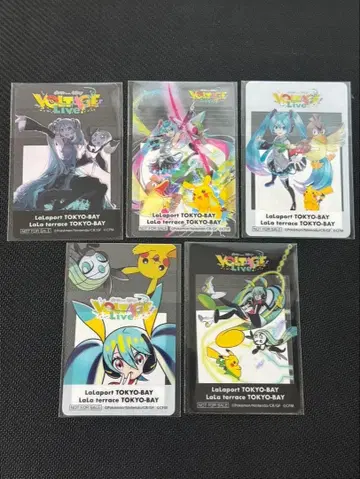 포켓몬 하츠네 미쿠 포케미쿠 라라포트 혜택 클리어 카드 전 5종