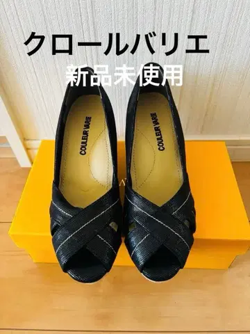 미사용 새상품 크롤 발리에 오픈토 웨지솔 23cm