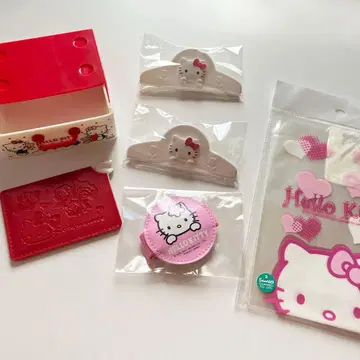 헤이세이 레트로 헬로키티 잡화 가슴 클립 거울 기프트 봉투 산리오