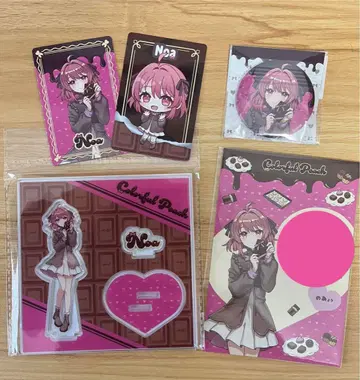 컬러풀 피치 노아님 아크릴 스탠드 캔뱃지 카드 메시지 카드