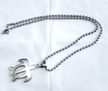 하와이안 주얼리 바다거북 목걸이 실버