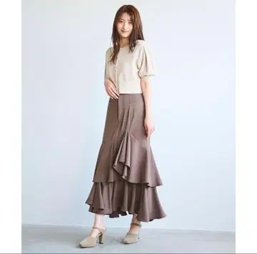 코코딜 니트 코르셋 아지메 캉캉 스커트