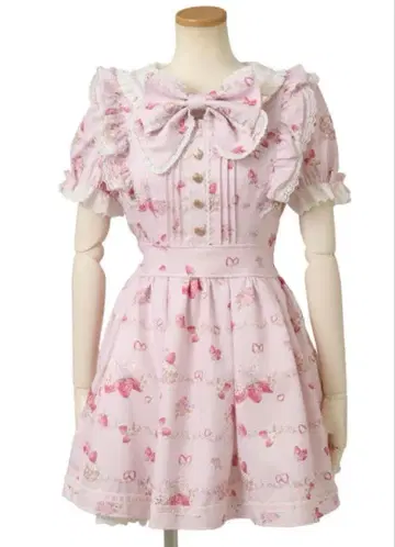 LIZLISA Creamy Berry 패턴 원피스 핑크