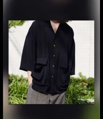 [ CASPER JOHN ] 언더 플랩 빅 포켓 오픈 카라 셔츠