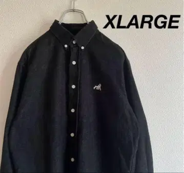 XLARGE 자수 로고 고릴라 두꺼운 코튼 블랙 M 사이즈 상당