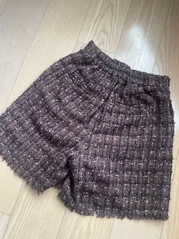 musty woman 트위드 프린지 숏팬츠 F