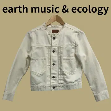 어스 뮤직 앤 이콜로지 화이트 데님 자켓 M
