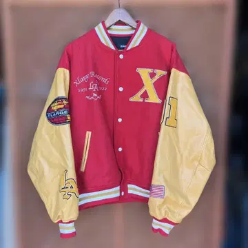 예쁜 완판템 XLARGE 엑스라지 가죽 바시티 자켓 아우터 화려한 L