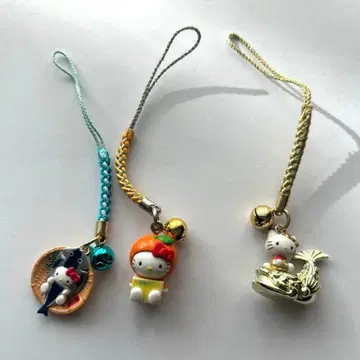 레어 시즈오카 아이치 한정판 지역 한정 키티 스트랩 3종 세트