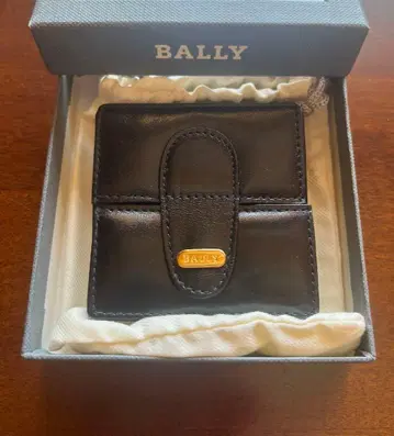 BALLY 블랙 가죽 코인 케이스