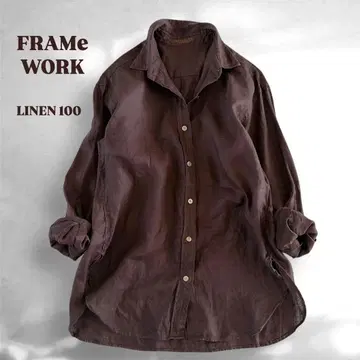 9 [미사용] 프레임워크 프렌치 린넨 레귤러 셔츠 린넨 100