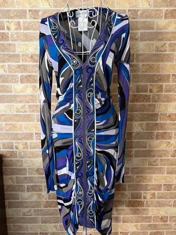 [하자품 세일] EMILIO PUCCI 에밀리오 푸치 긴팔 원피스 44