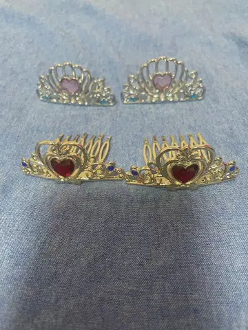 새상품급 디즈니 스토어 프린세스 티아라 아리엘 백설공주 4세트