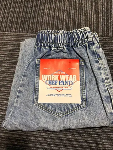 WORK WEAR CHEF PANTS 데님 블루
