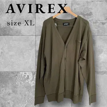 새상품급 AVIREX 아비렉스 봄 상품 얇은 소재 가디건 XL 카키