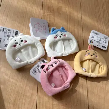 치이카와 파크 마스코트 사이즈 나우키우키 봉제 인형 캡 4종 세트