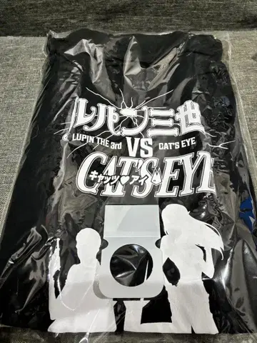 루팡 3세 VS 캐츠 아이 T셔츠 블랙 프리 사이즈 GEO 한정품