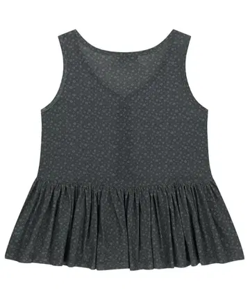 COYSEIO DUDU RUFFLE SLEEVELESS CHARCOAL