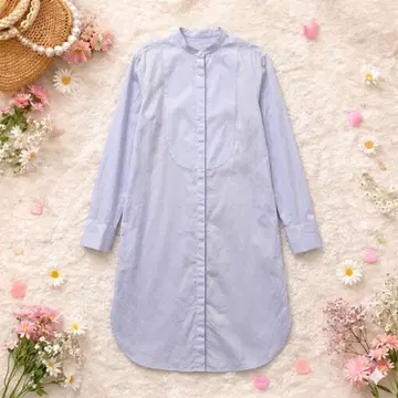 데프레 투모로우랜드 밴드 카라 롱 셔츠 원피스 일본제 F