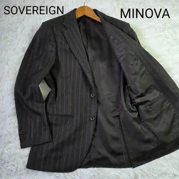 새상품급 소버린 MINOVA 캐시미어 혼방 테일러드 자켓 차콜 M