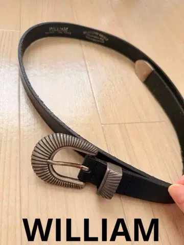 WILLIAM 윌리엄 웨스턴 벨트 블랙 32 천연 가죽