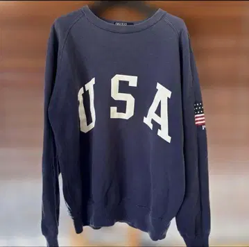 폴로 랄프로렌 USA 프린트 네이비 트레이닝복 맨투맨 L