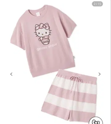 산리오 하우스 젤라피케 스무디 셋업 키티 핑크