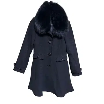 CECIL McBEE 퍼 탈부착 코트 M 블랙