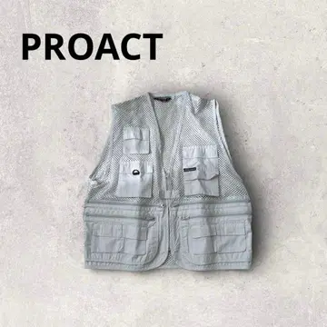 PROACT 아웃도어 메쉬 낚시용 조끼 겉옷 L 그레이