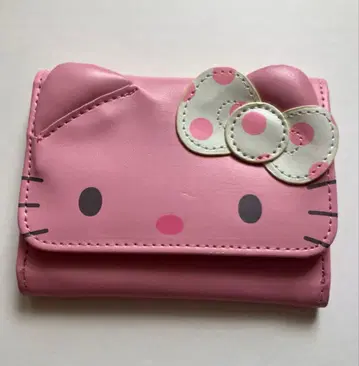 헤이세이 레트로 헬로키티 카드 케이스 페이스 리본 도트 핑크 2012