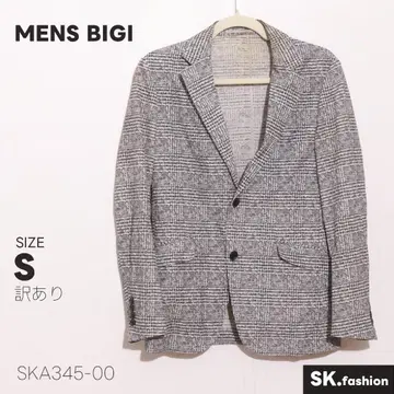 하자품 MENS BIGI 아우터 테일러드 자켓 격자 무늬 투버튼