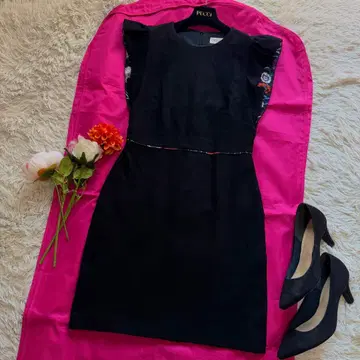 [ 새상품급 ] EMILIO PUCCI 무릎 기장 원피스 블랙 꽃무늬