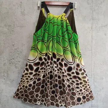 DENNY ROSE 튜닉 미니 원피스 올 패턴 그린