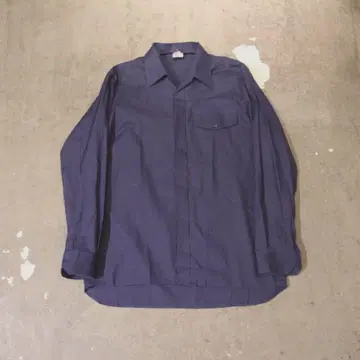 70s 레어 프랑스 공군 코튼 셔츠 Utility NavyShirts