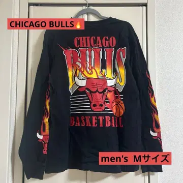 시카고 불스 파이어 프레임 패턴 M 사이즈 [ 프린트 벗겨짐 없음 ]