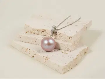 (12-13mm) 궁극의 일품 우아한 핑크 퍼플 빅볼 펄 펜던트