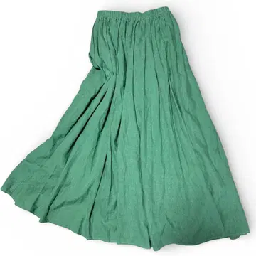 URBAN RESEARCH 린넨 혼방 플레어 롱 스커트 그린 계열