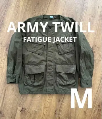 ARMY TWILL 노카라 빅 실루엣 밀리터리 자켓