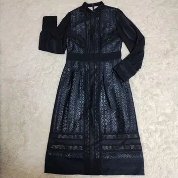 유나이티드 도쿄 블렌드 기카 레이스 원피스 롱 원피스 블랙 S