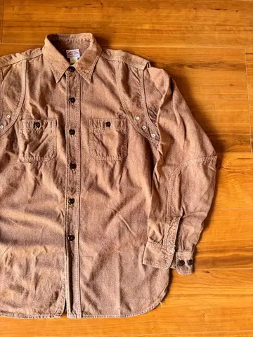 구 리얼 맥코이 JOE McCOY 브라운 샴브레이 셔츠