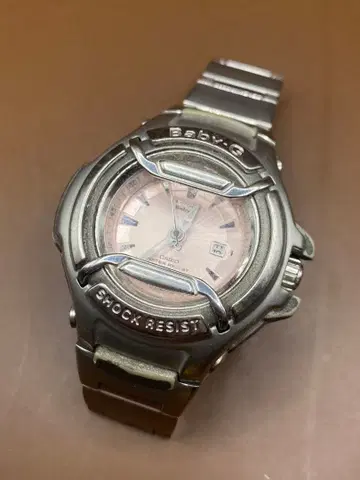 Baby-G CASIO G-SHOCK STG-110 손목시계 핑크 은색