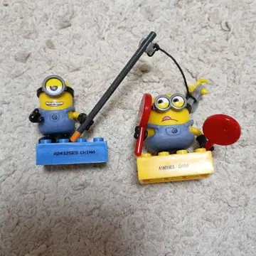 미니언 피규어 2개 세트 낚싯대 포함