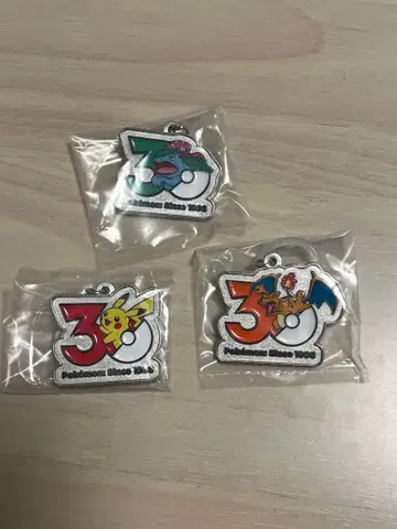 포켓몬 30주년 메탈 참 마스코트 피카츄 이상해꽃 리자몽